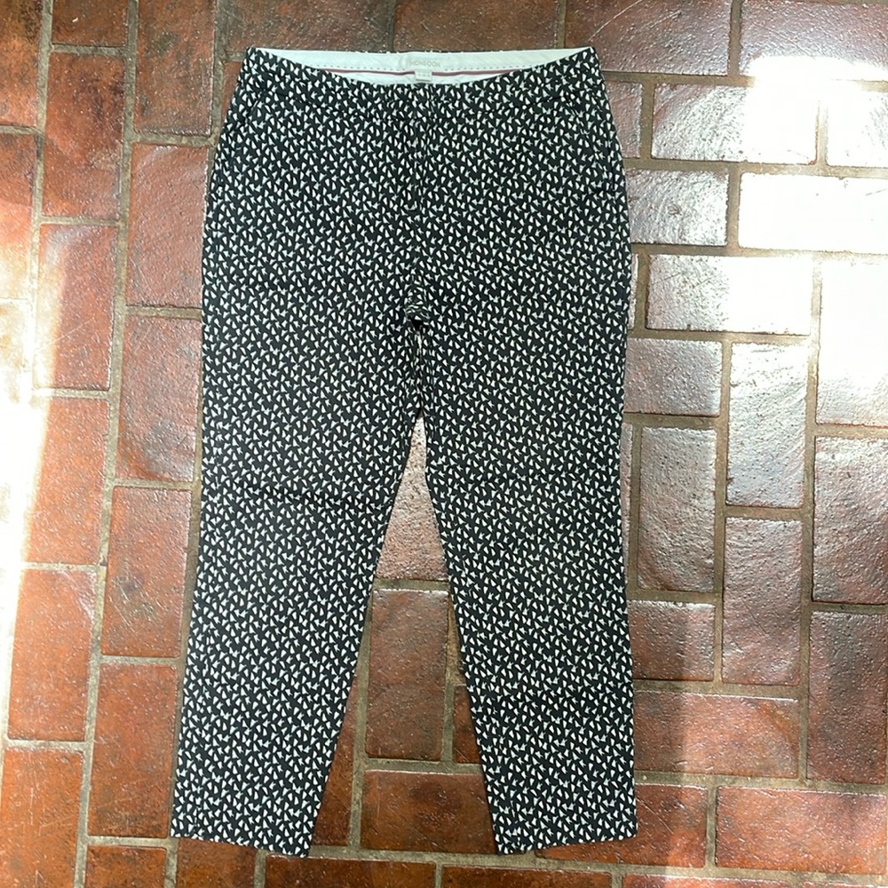 Monsoon Black and Gray Print Cropped Pant